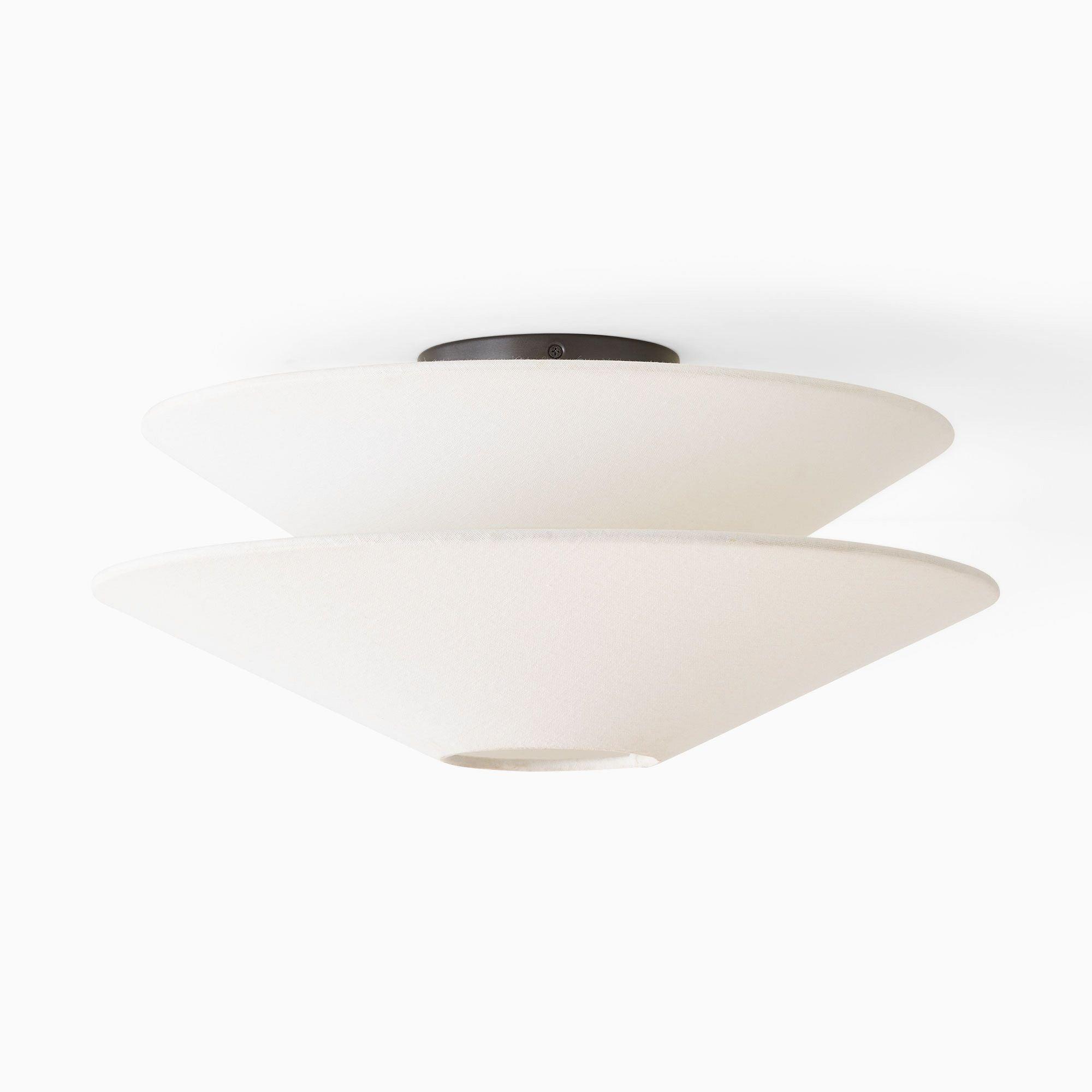 Ritta Double Cone Ceiling Light Fabric - Letslighting