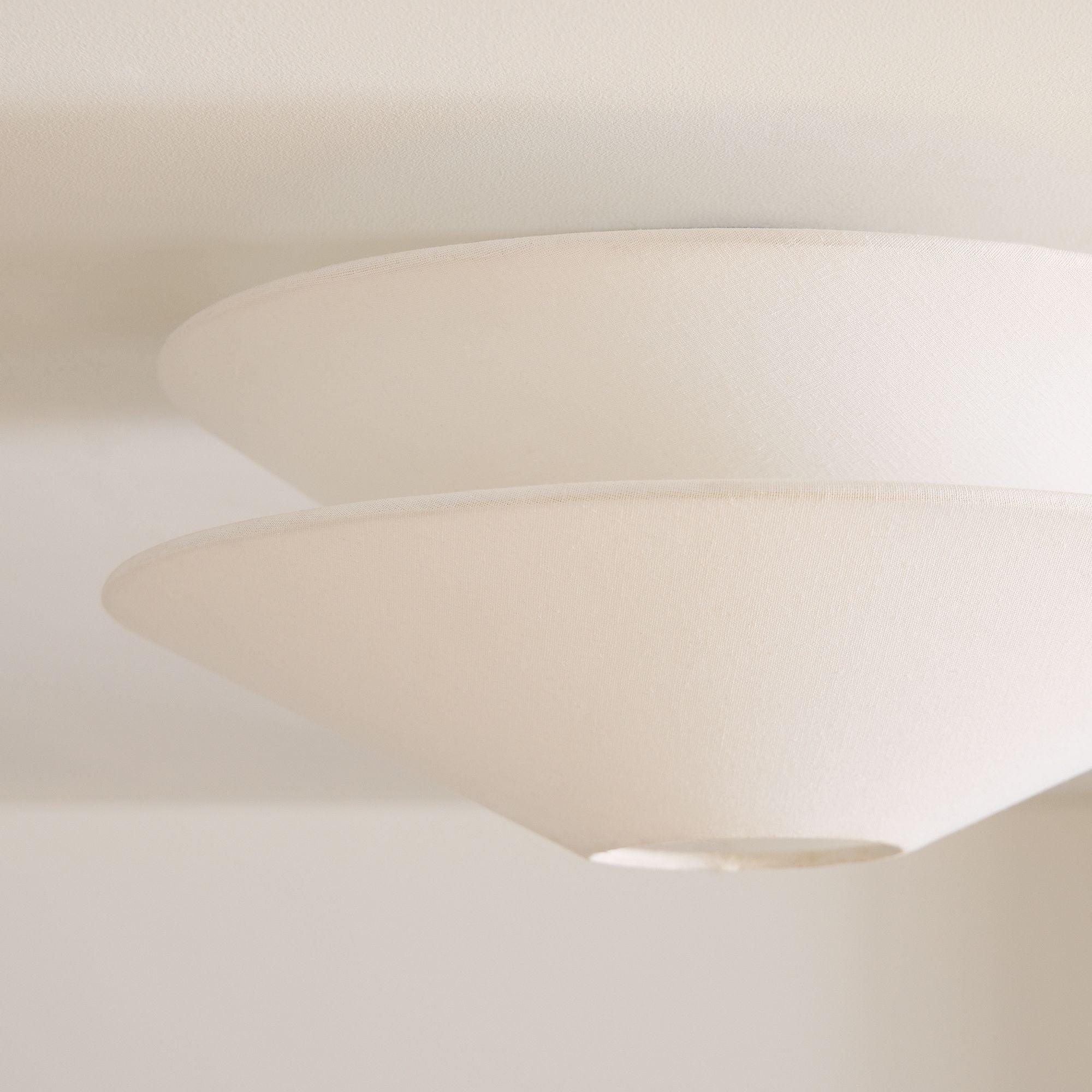 Ritta Double Cone Ceiling Light Fabric - Letslighting