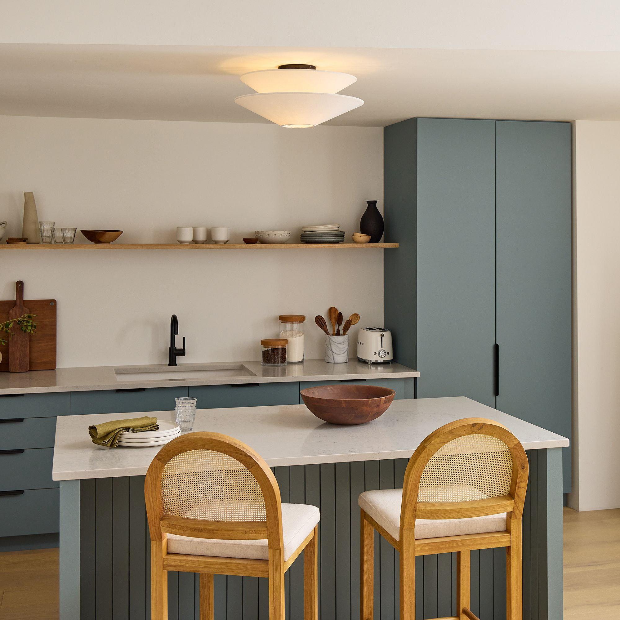 Eon Nordic Art Fabric Flushmount Ceiling Light - Letslighting