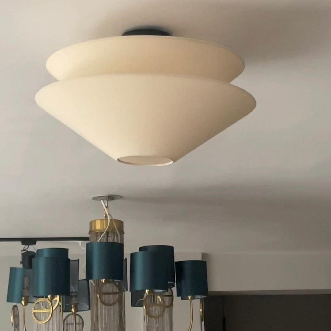 Ritta Double Cone Ceiling Light Fabric - Letslighting