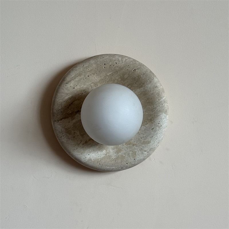 Orli Modern Minimalist Travertine Sconce Wall Lamp - Letslighting