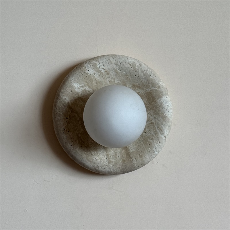 Orli Modern Minimalist Travertine Sconce Wall Lamp - Letslighting