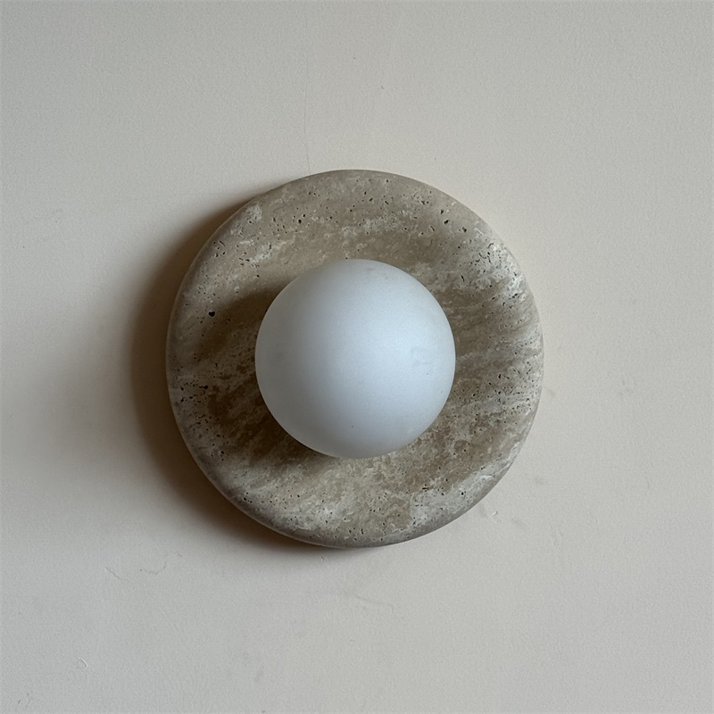 Orli Modern Minimalist Travertine Sconce Wall Lamp - Letslighting