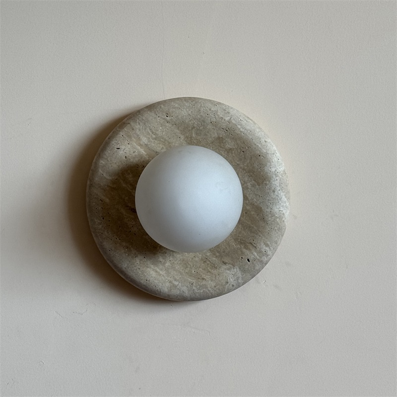 Orli Modern Minimalist Travertine Sconce Wall Lamp - Letslighting