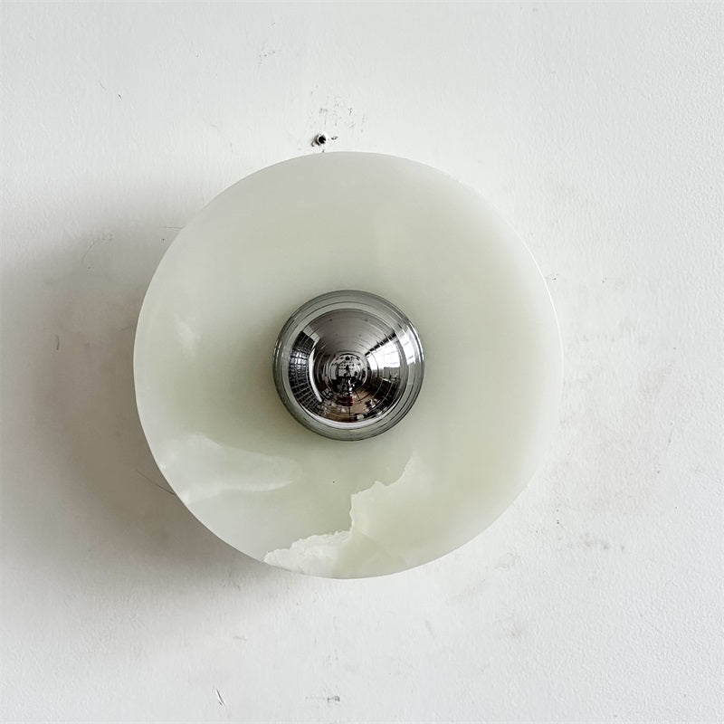 Arsole Modern Minimalist Round Jade Wall Lamp - Letslighting