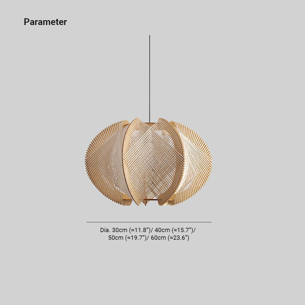 Ritta Retro Round LED Pendant Light Rope Dining Room Living Room - Letslighting