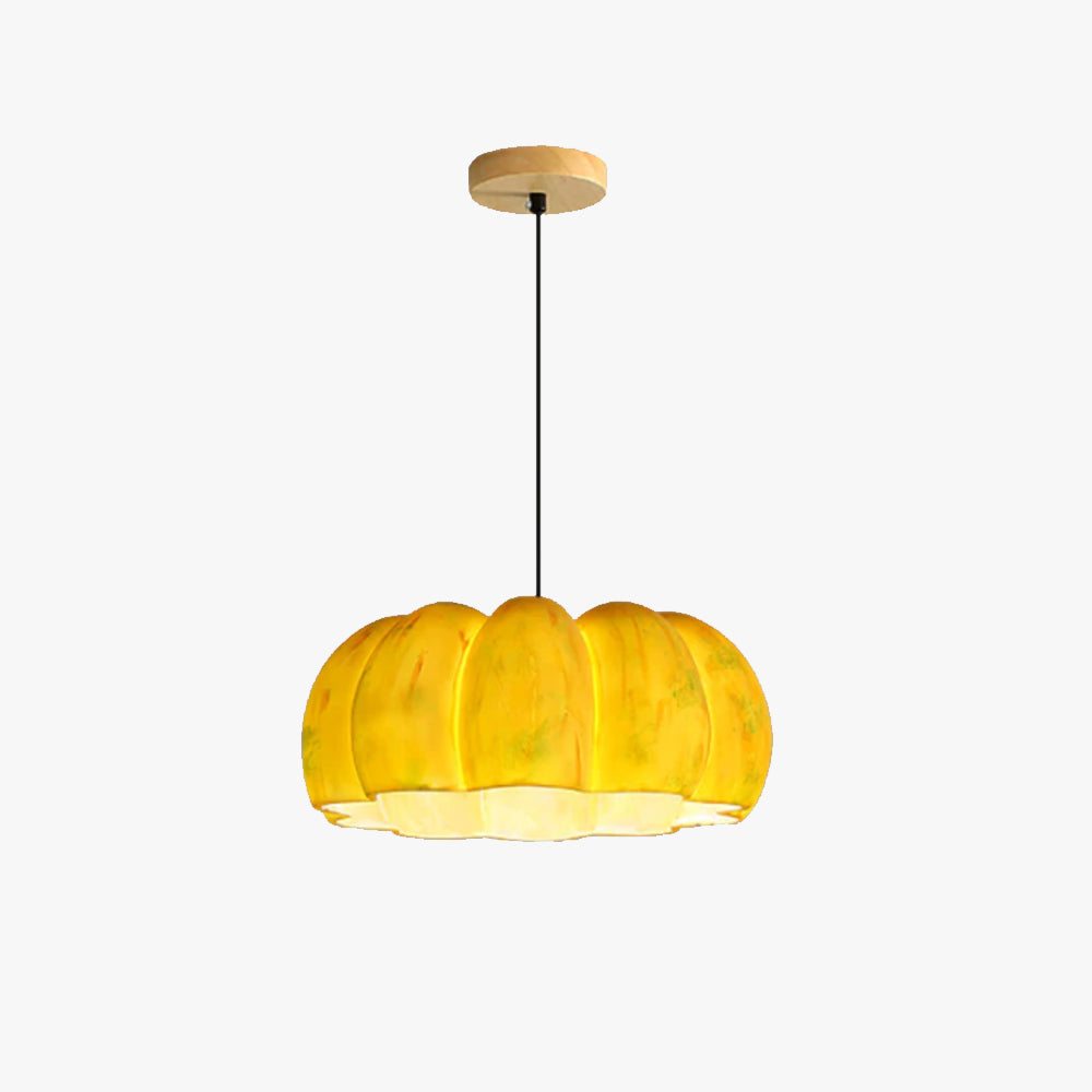 Arisha Pumpkin Pendant Light Resin Bedroom Dining Room - Letslighting