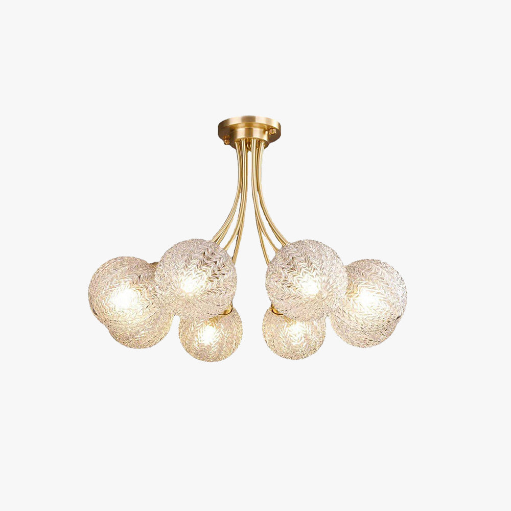 Valentina Modern Glass Flush Mount Ceiling Light Bedroom - Letslighting