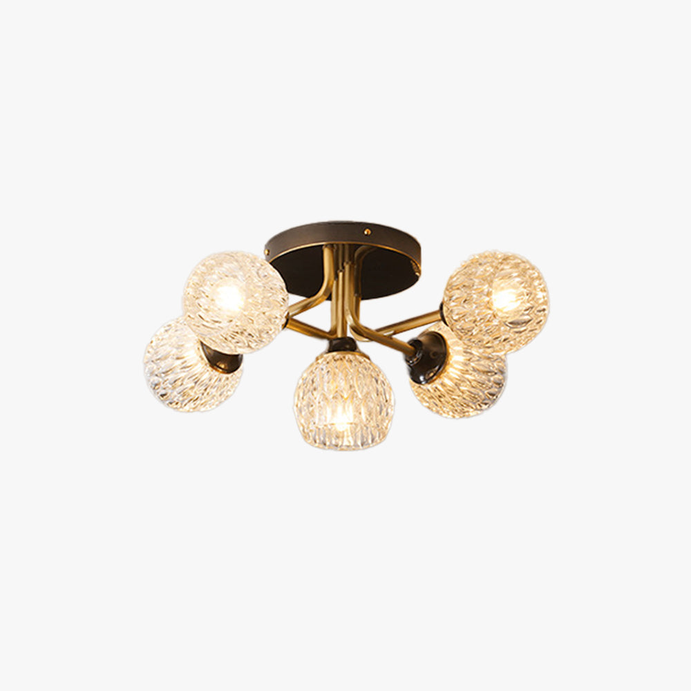 Valentina Luxury Flush Mount Ceiling Light /Glass Living Room - Letslighting