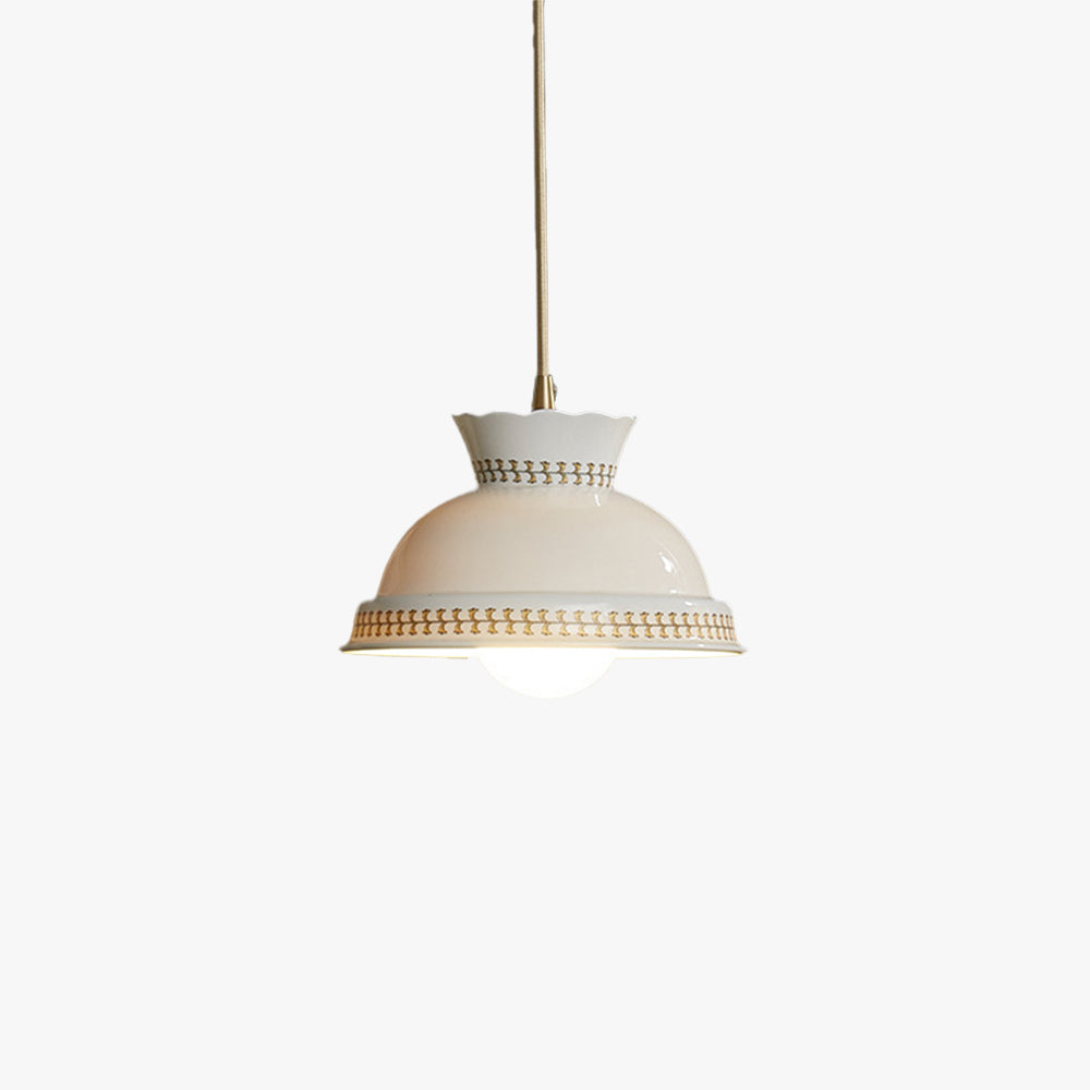 Valentina Modern Hat-Shaped LED Pendant Light Ceramic Bedroom - Letslighting