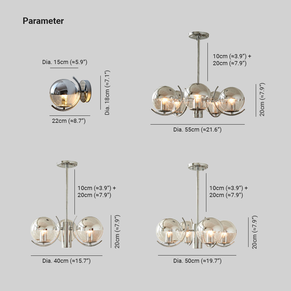 Valentina /Glass LED Pendant Light Living Room/Bedroom - Letslighting