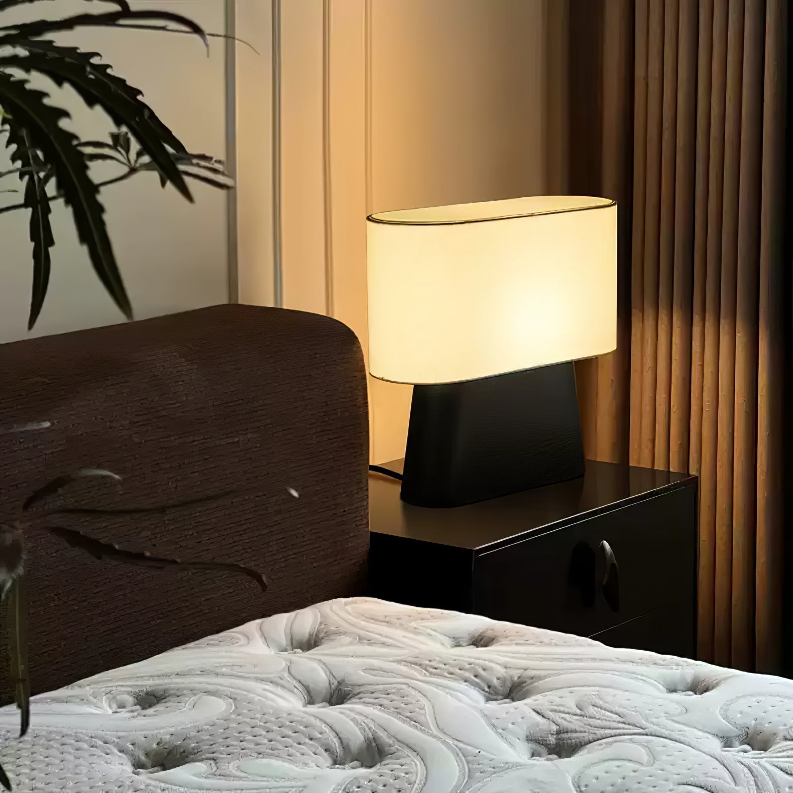 Sylva Wood & Fabric Table Lamp - Letslighting