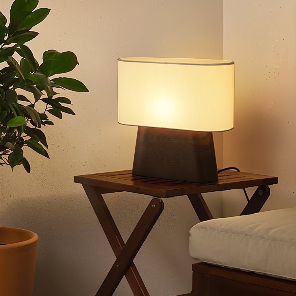 Sylva Wood & Fabric Table Lamp - Letslighting