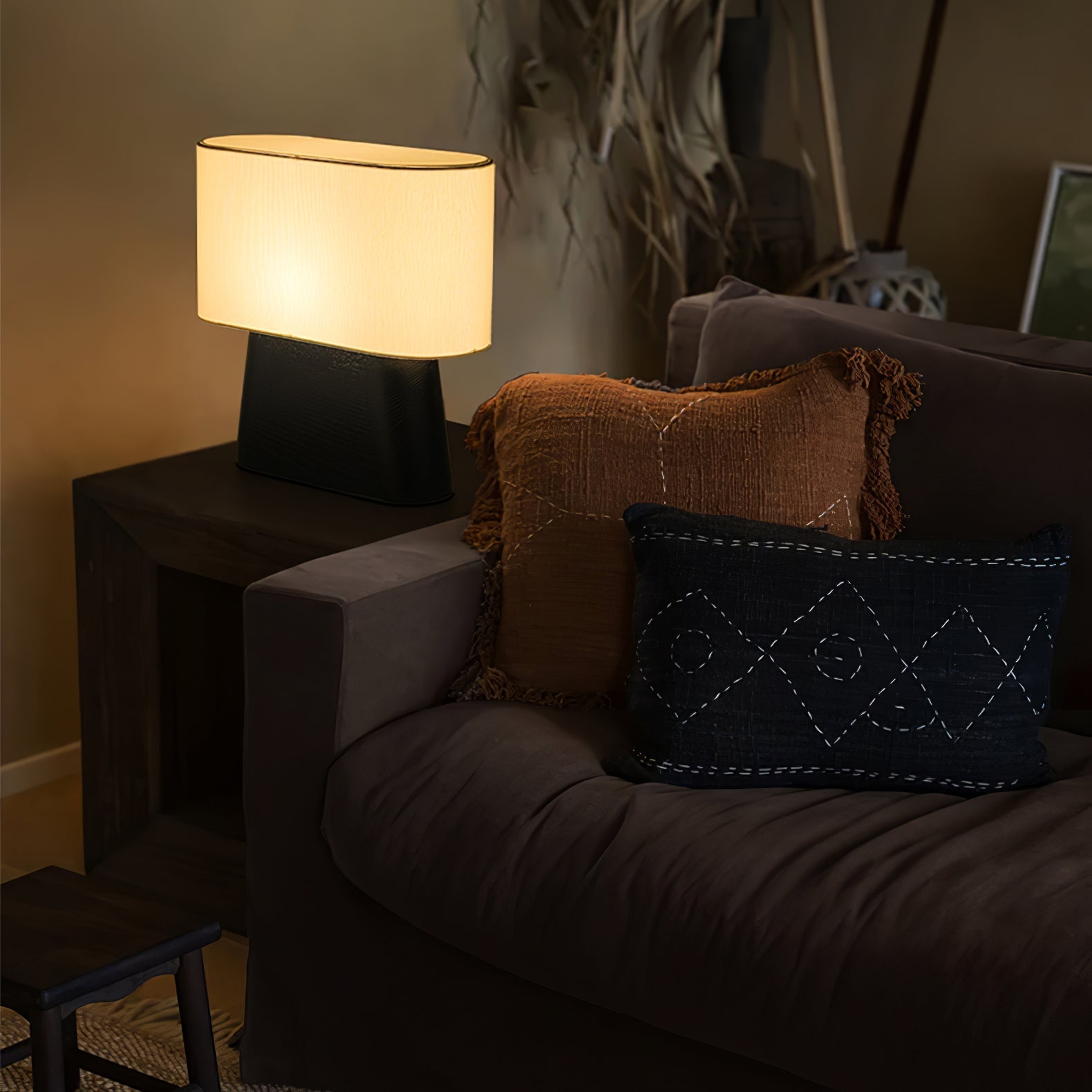 Sylva Wood & Fabric Table Lamp - Letslighting