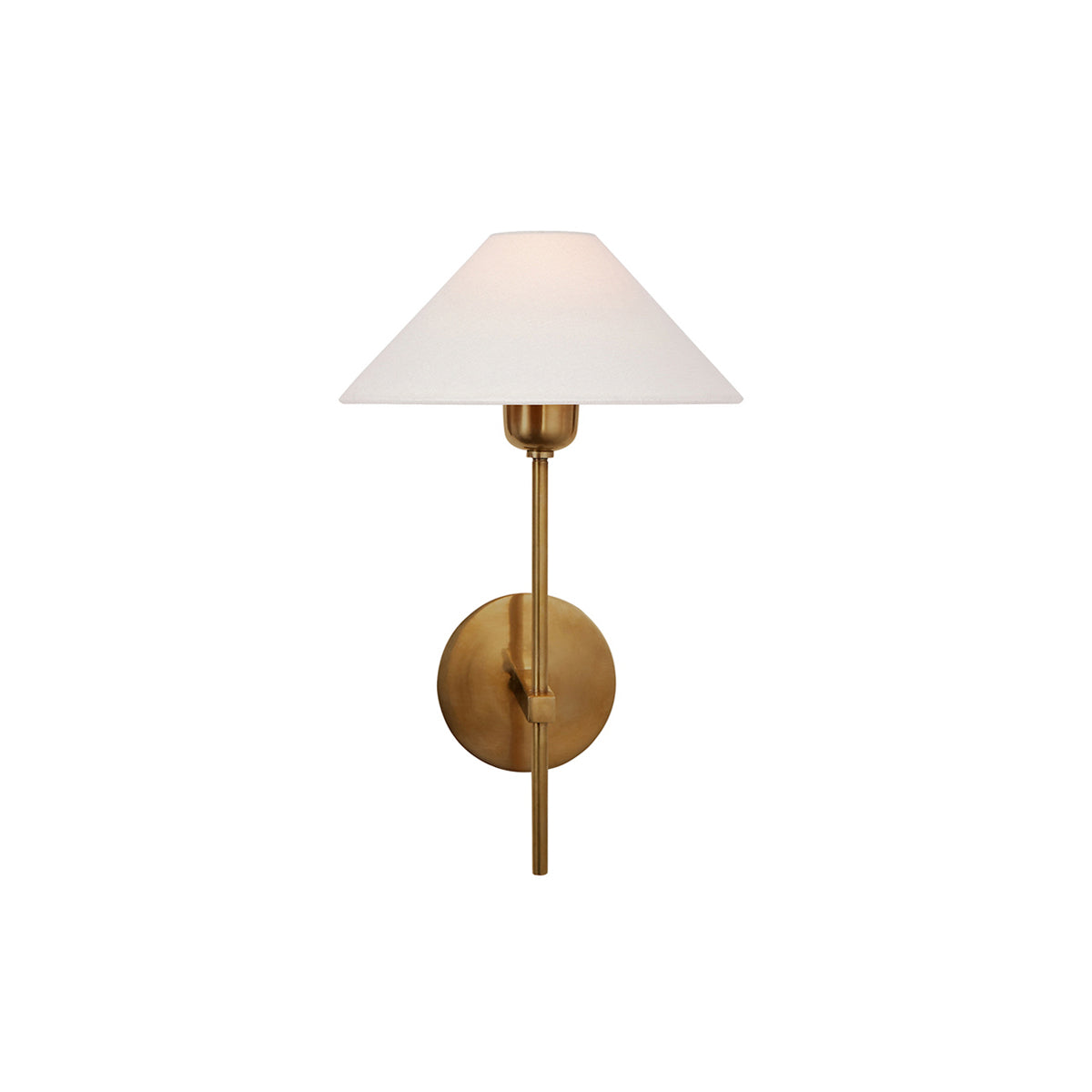 Silva White Cone Shade Wall Lamp Fabric