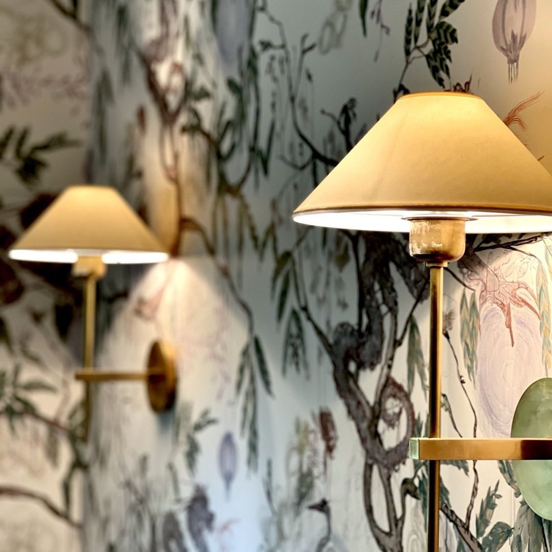 Silva White Cone Shade Wall Lamp Fabric