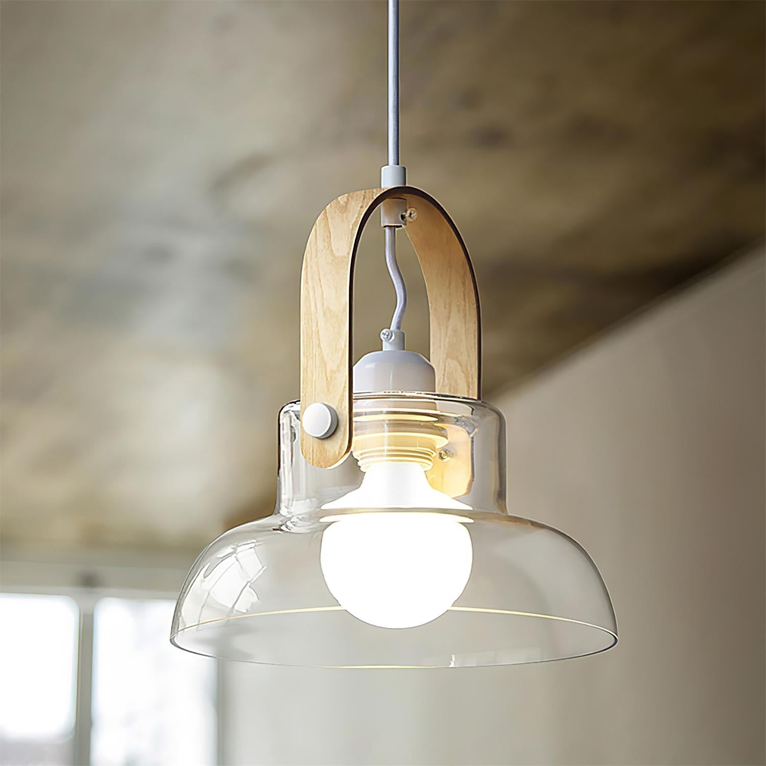 Hailie Pendant Lamp Clear Glass Rustic Modern - Letslighting