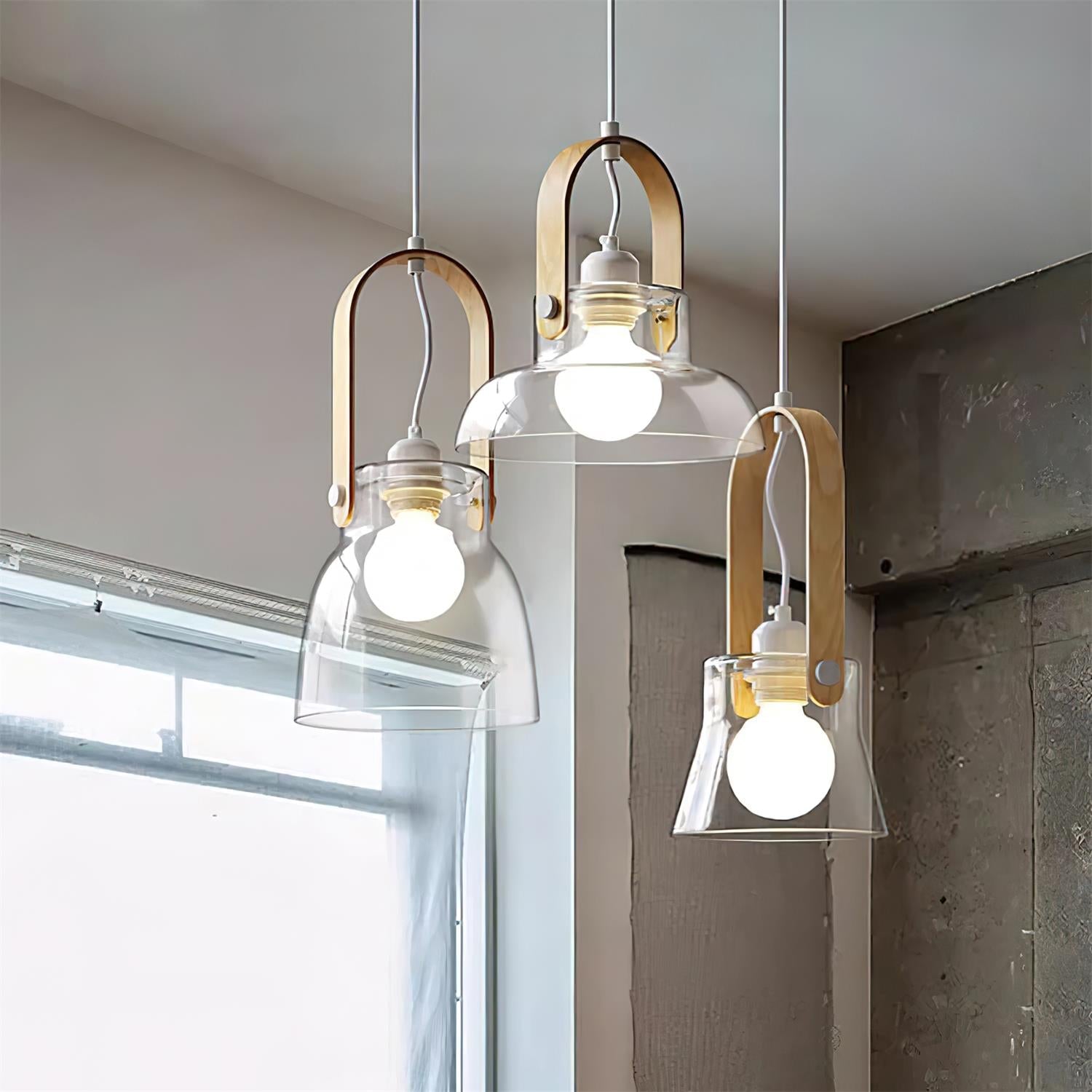 Hailie Pendant Lamp Clear Glass Rustic Modern - Letslighting