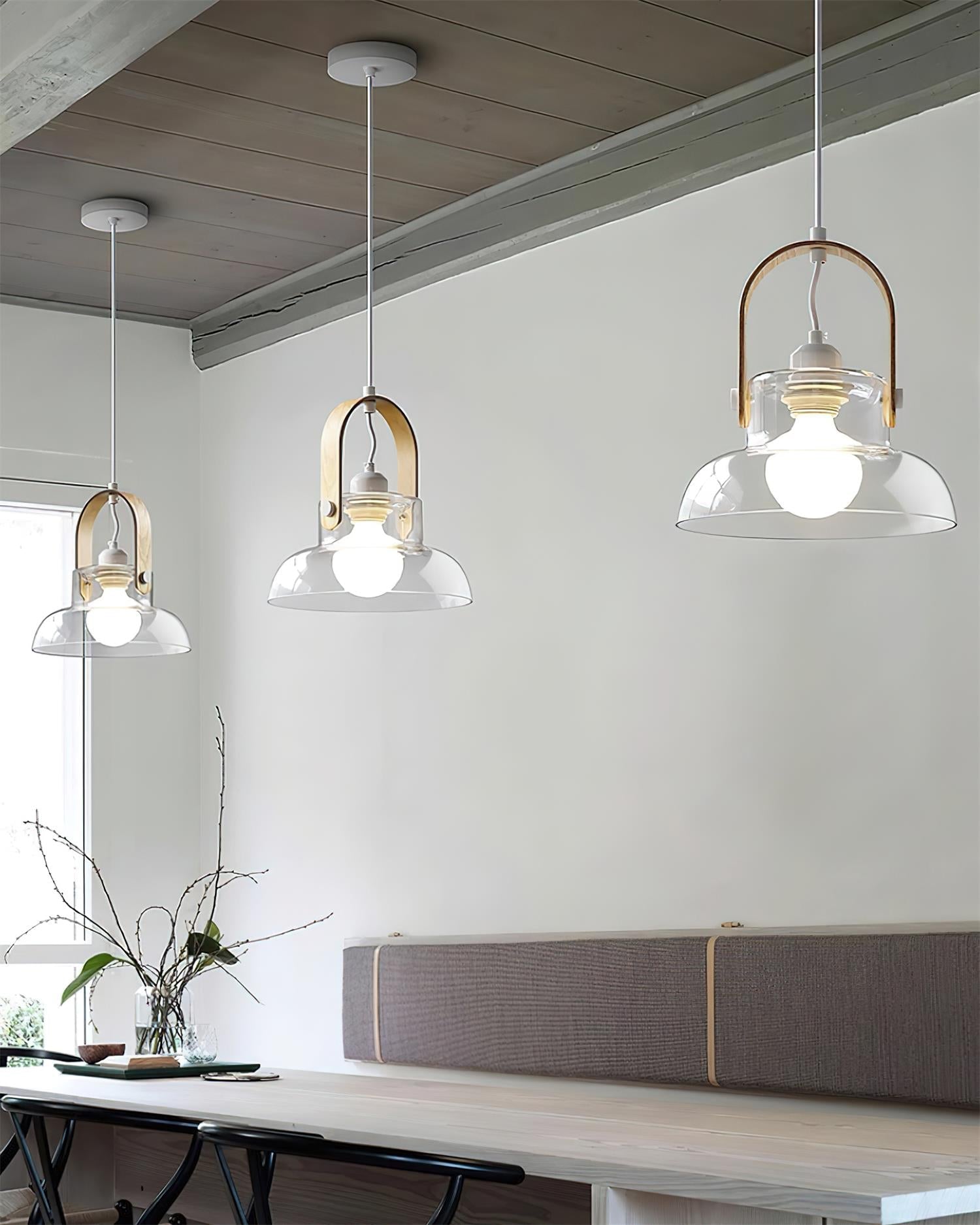 Hailie Pendant Lamp Clear Glass Rustic Modern - Letslighting