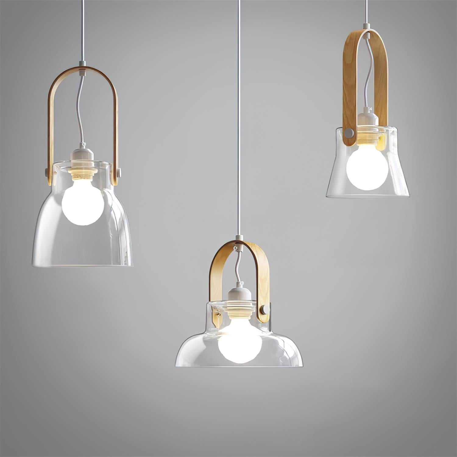 Hailie Pendant Lamp Clear Glass Rustic Modern - Letslighting