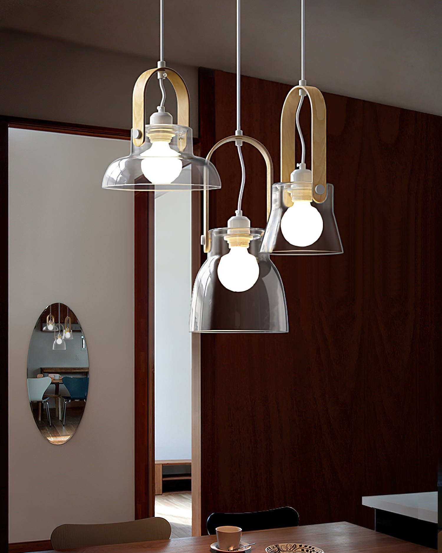 Hailie Pendant Lamp Clear Glass Rustic Modern - Letslighting