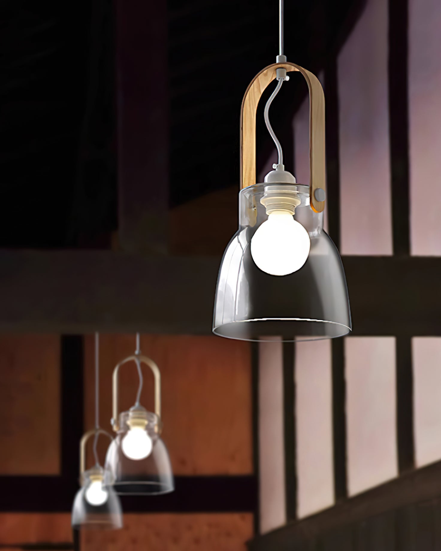 Hailie Pendant Lamp Clear Glass Rustic Modern - Letslighting