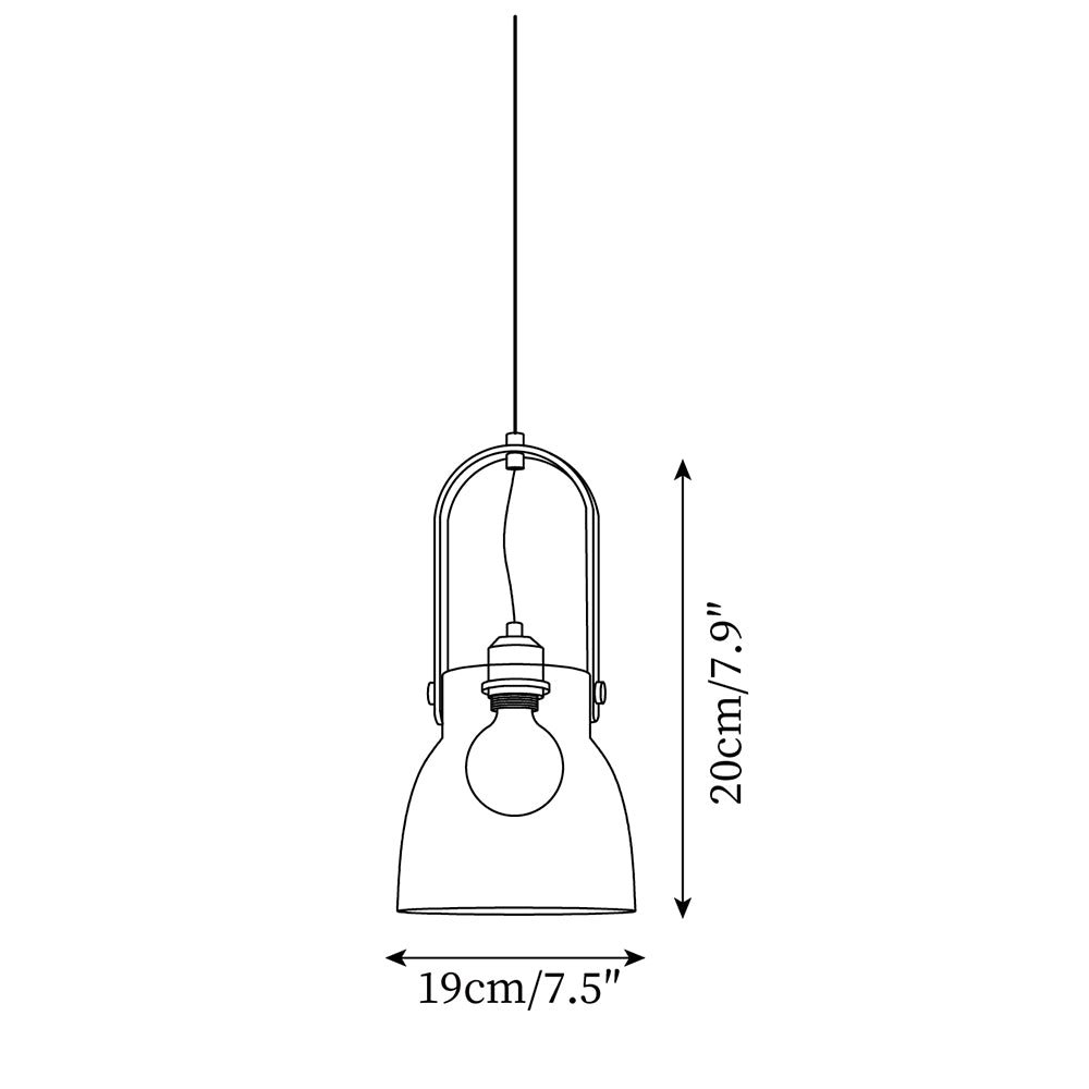 Hailie Pendant Lamp Clear Glass Rustic Modern - Letslighting
