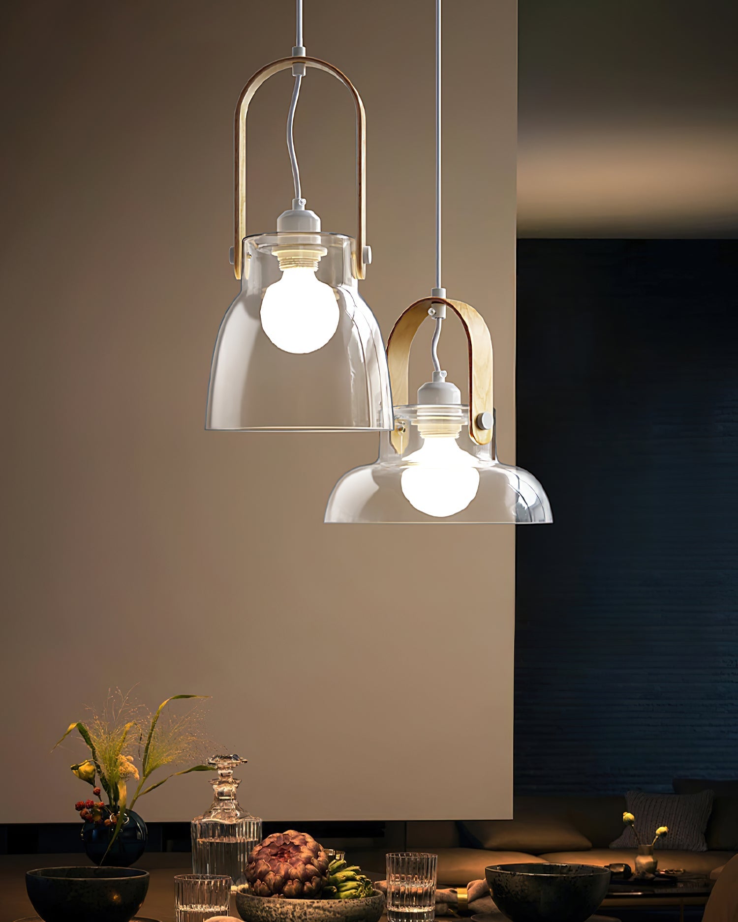 Hailie Pendant Lamp Clear Glass Rustic Modern - Letslighting