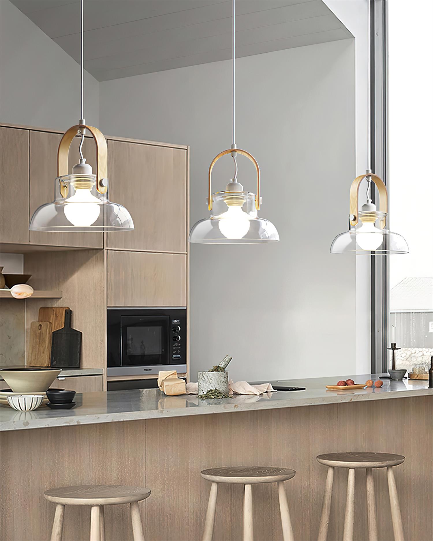 Hailie Pendant Lamp Clear Glass Rustic Modern - Letslighting