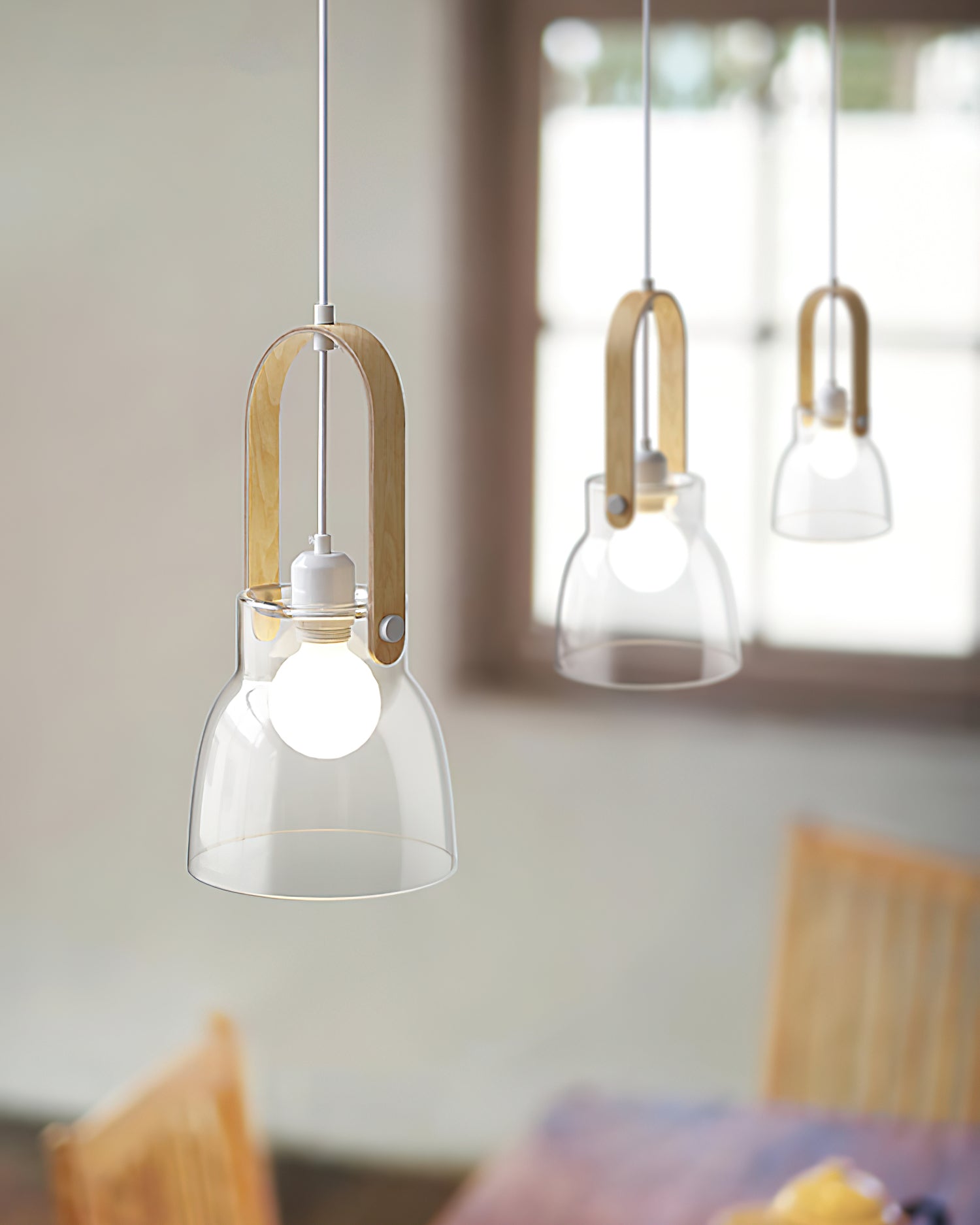 Hailie Pendant Lamp Clear Glass Rustic Modern - Letslighting