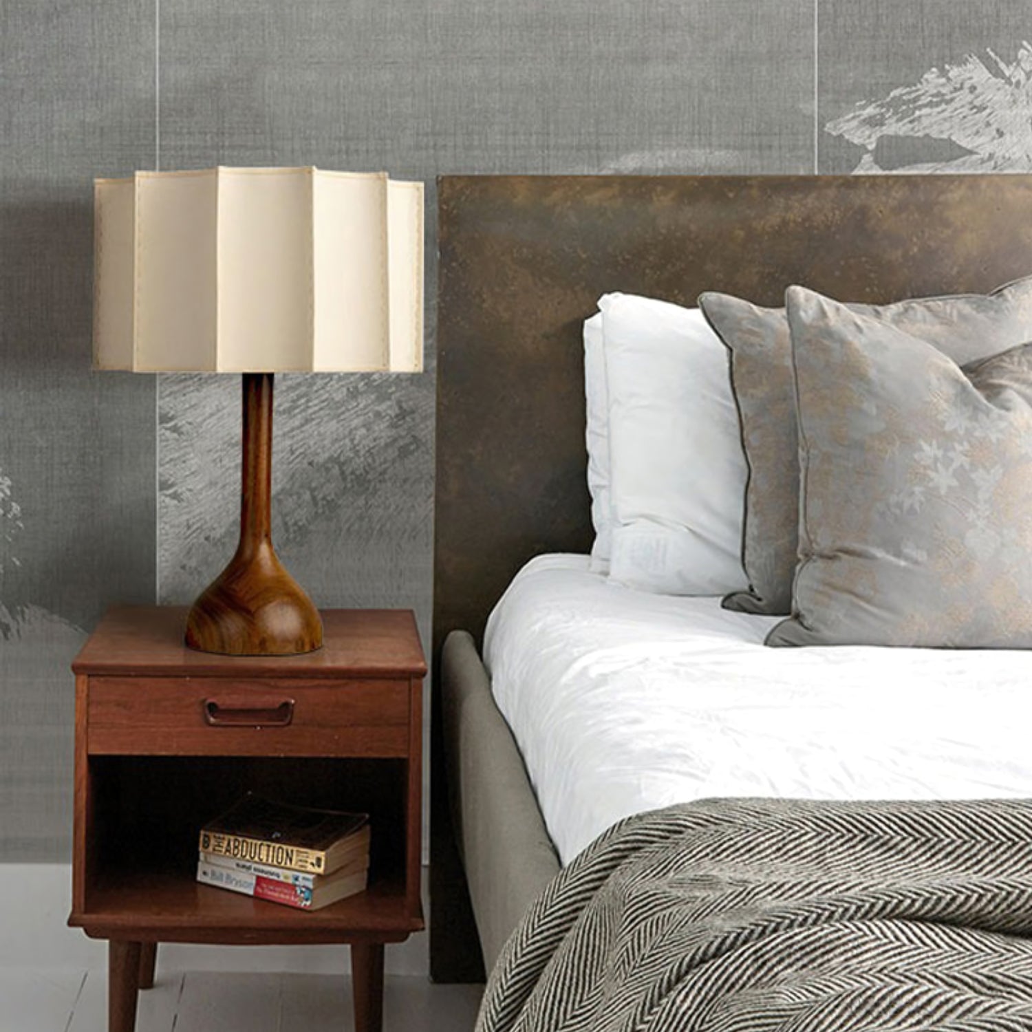 Solstise Wood Fabric Retro Table Lamp - Letslighting