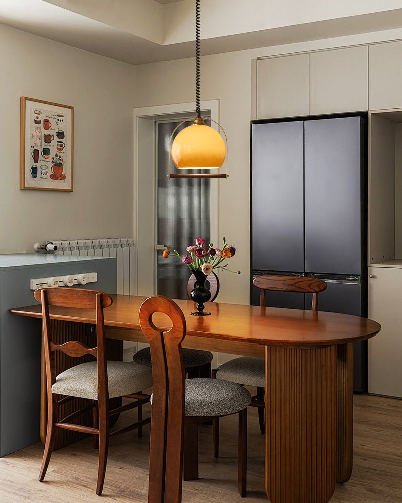 Halcyon Modern Minimalist Arch Wood Pendant Light - Letslighting
