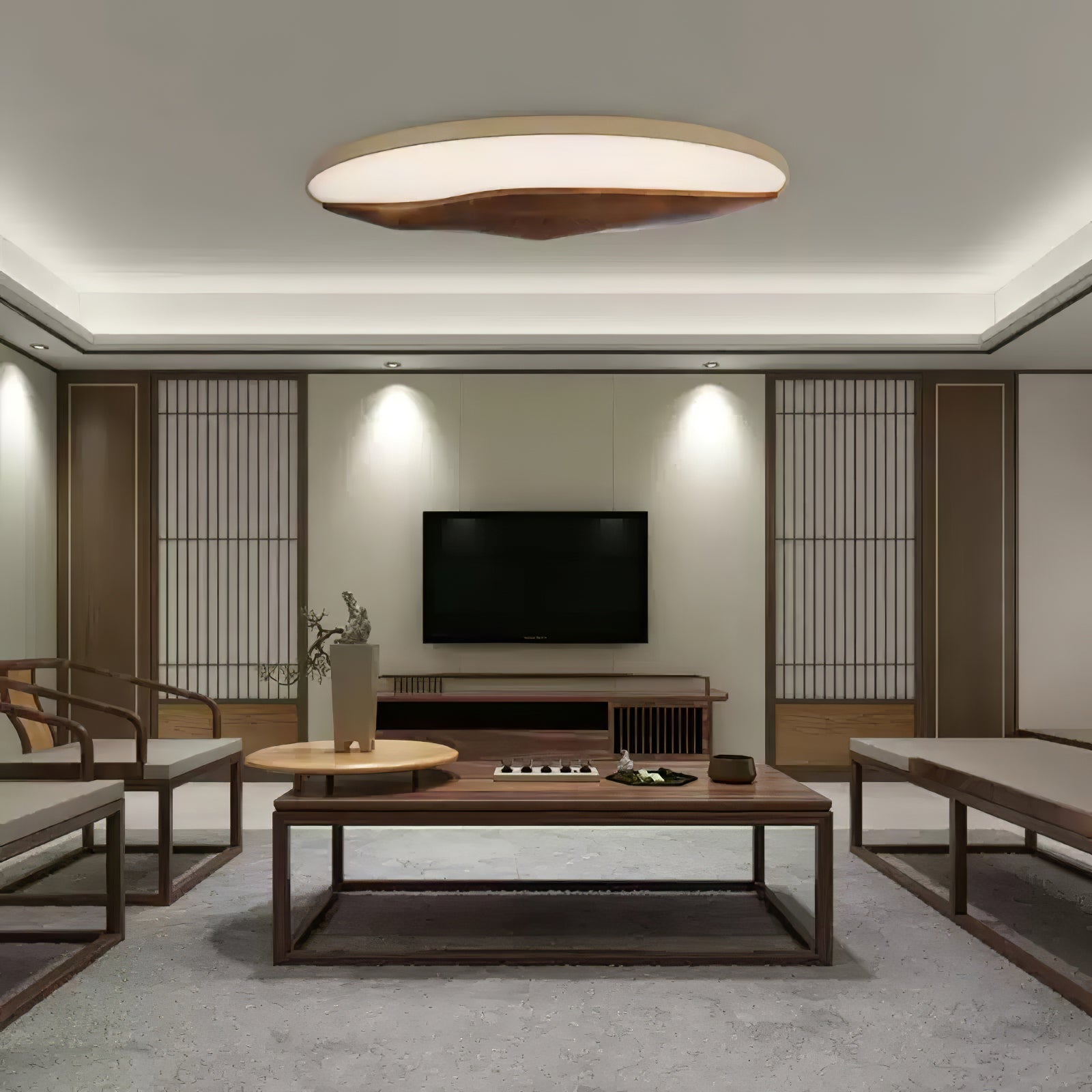 Vishaarae Scandi Wooden Ceiling Light - Letslighting