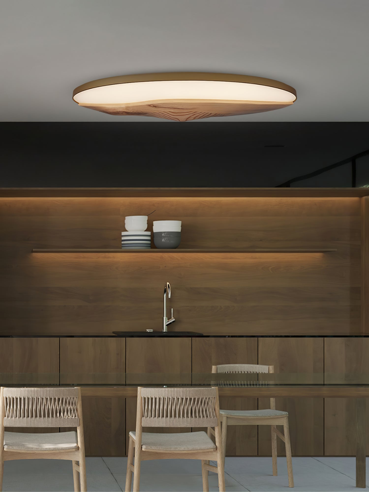Vishaarae Scandi Wooden Ceiling Light - Letslighting