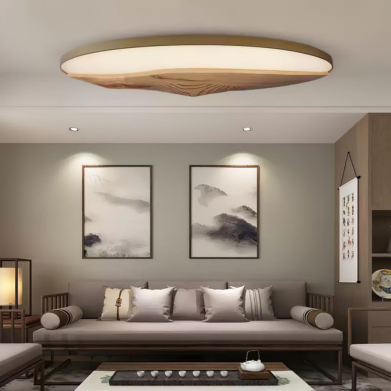 Vishaarae Scandi Wooden Ceiling Light - Letslighting
