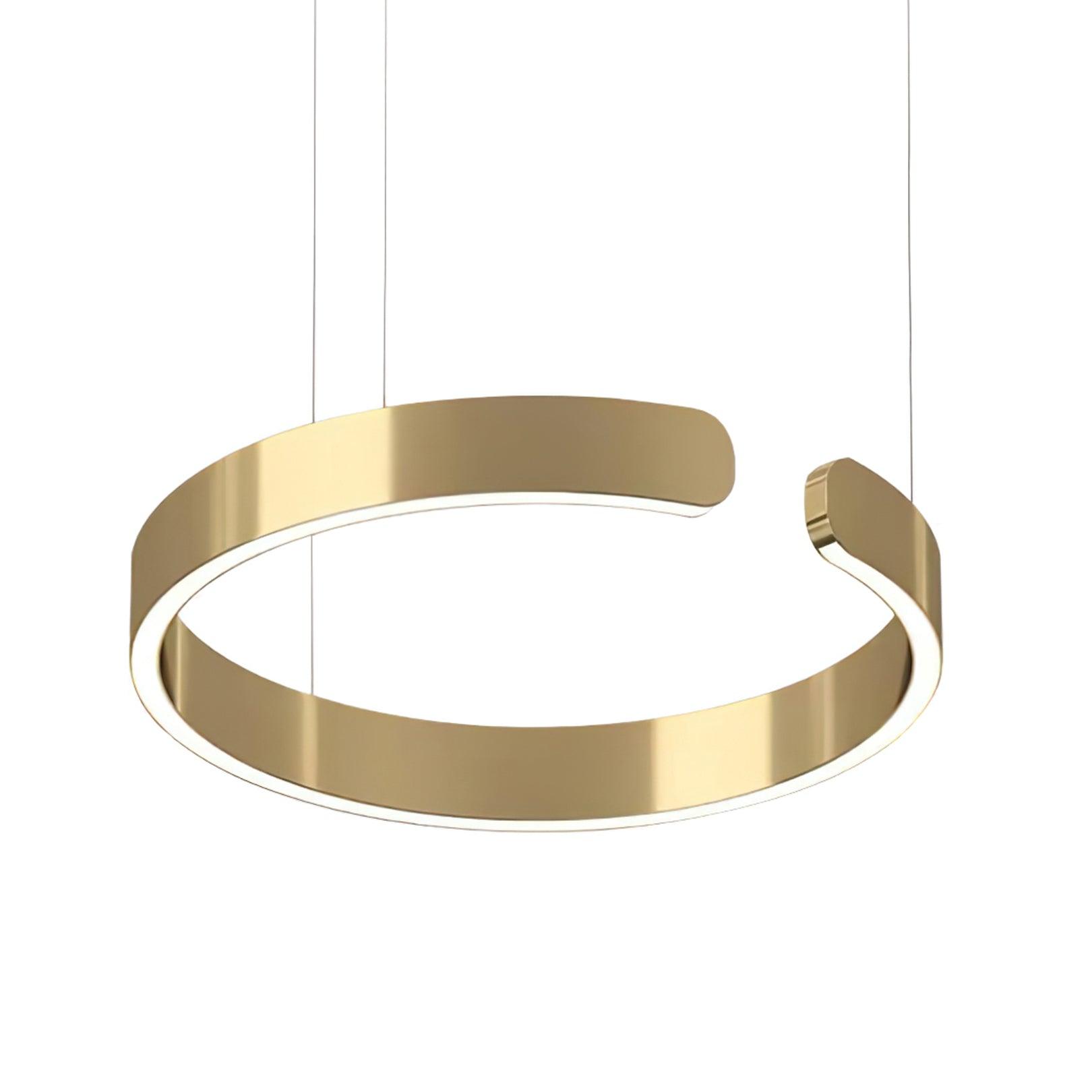 Halo LED Pendant Lamp Circular Sleek Modern - Letslighting