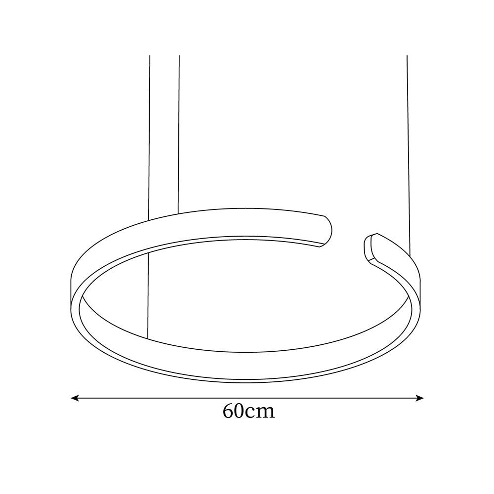 Halo LED Pendant Lamp Circular Sleek Modern - Letslighting