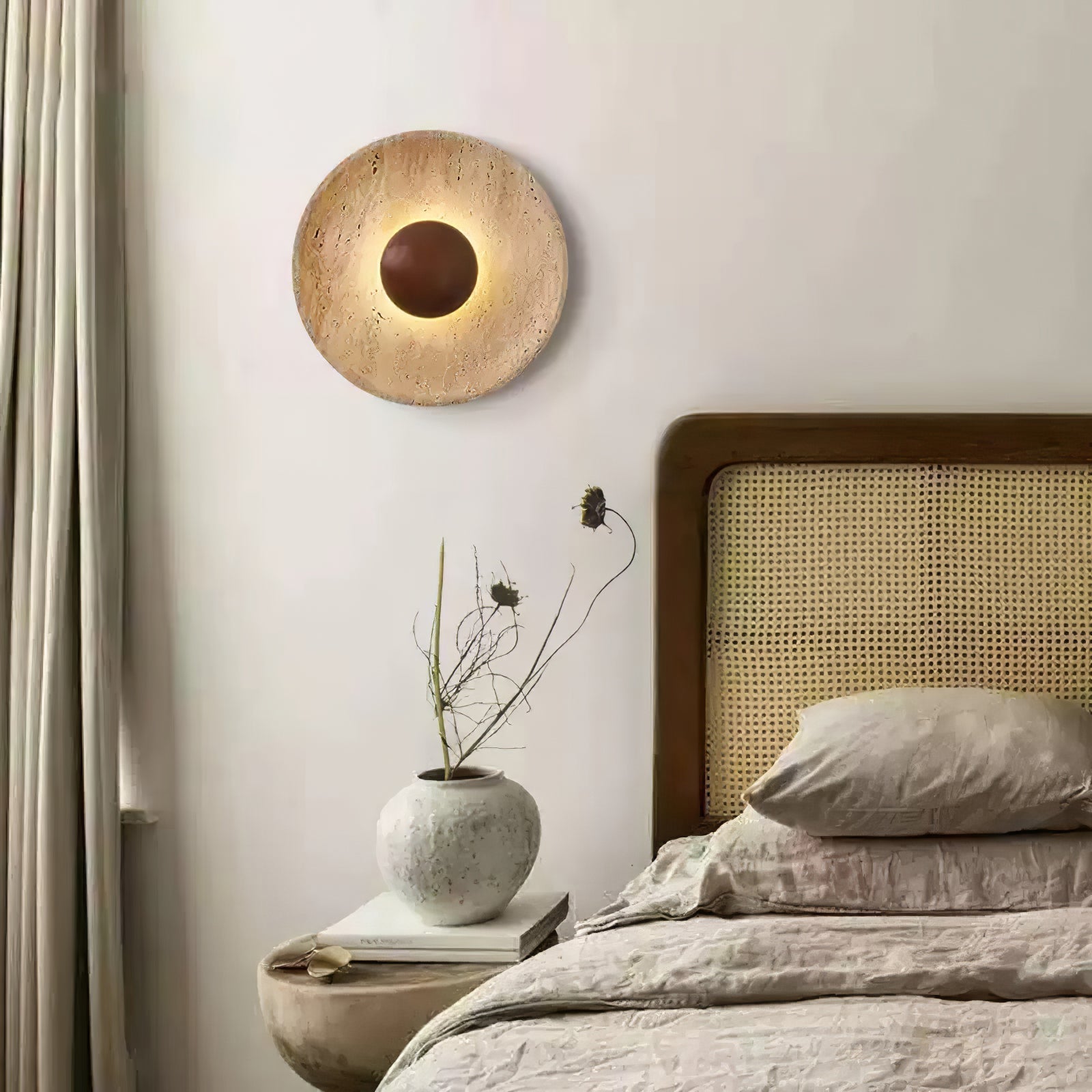 Ritta Sun Travertine Wall Lamp - Letslighting