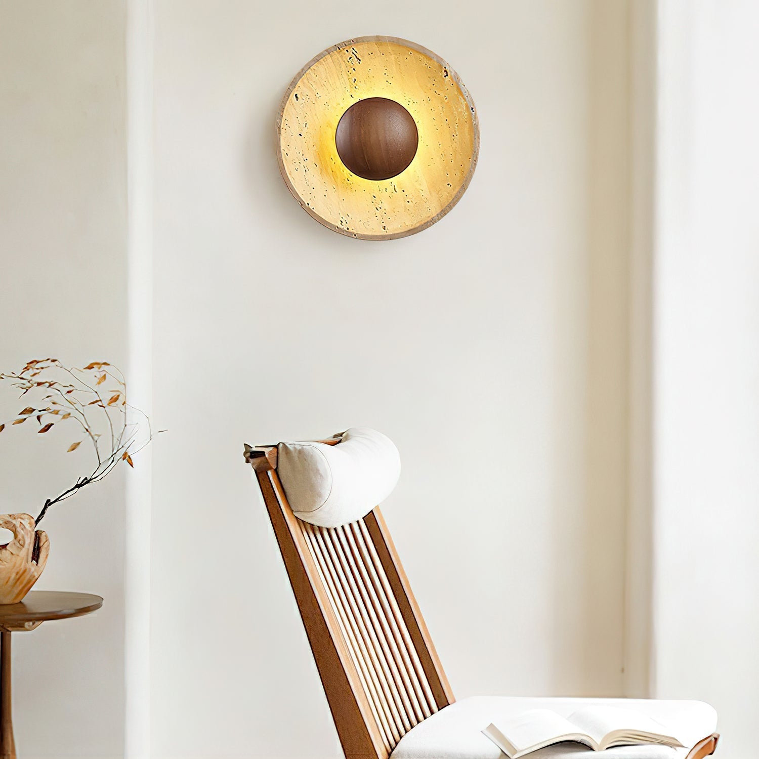 Ritta Sun Travertine Wall Lamp - Letslighting