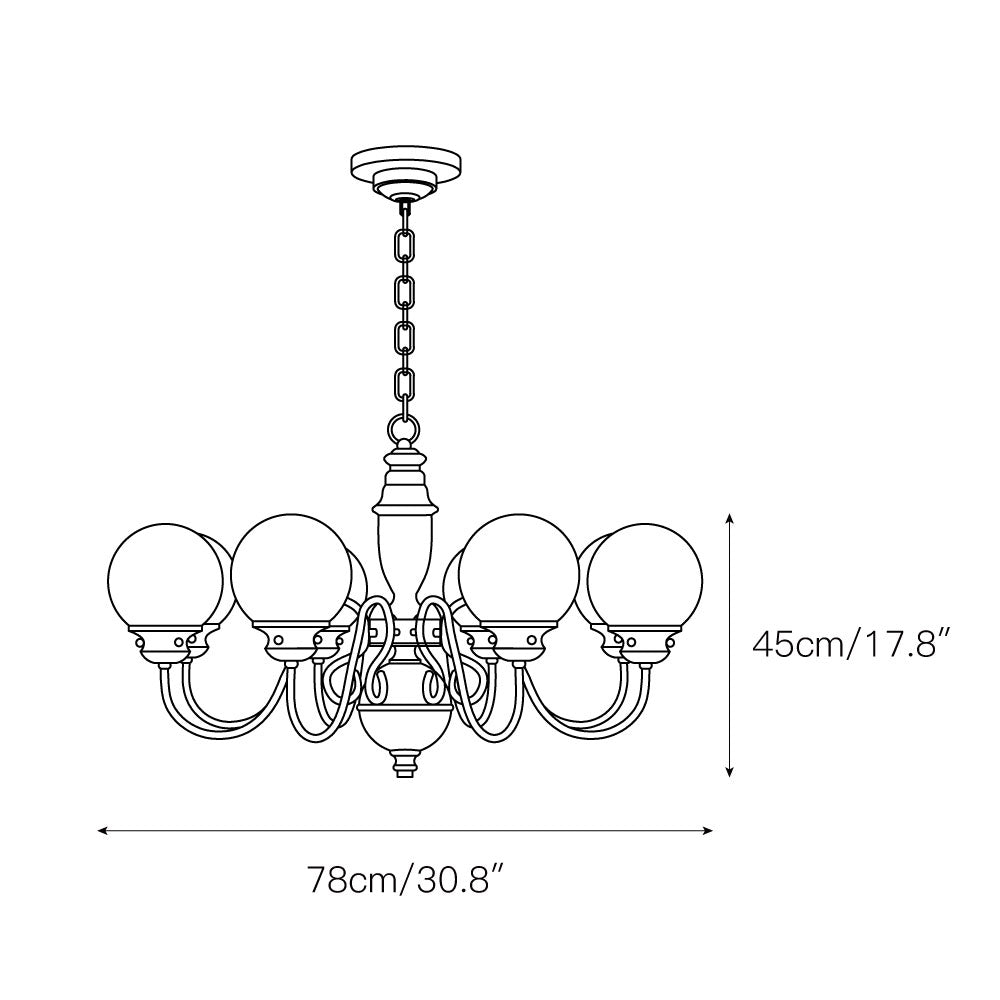 Ciphaen Postmodern Luxury Brass Glass Chandelier - Letslighting