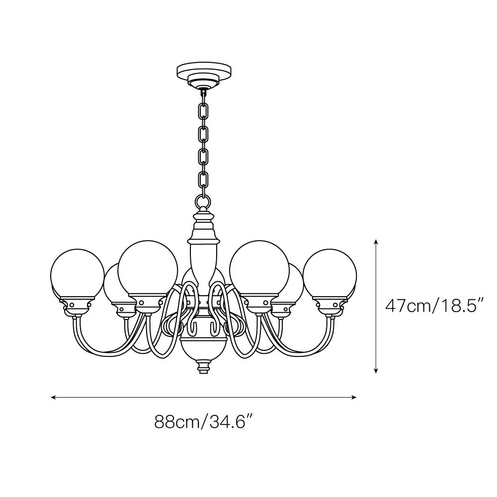 Ciphaen Postmodern Luxury Brass Glass Chandelier - Letslighting