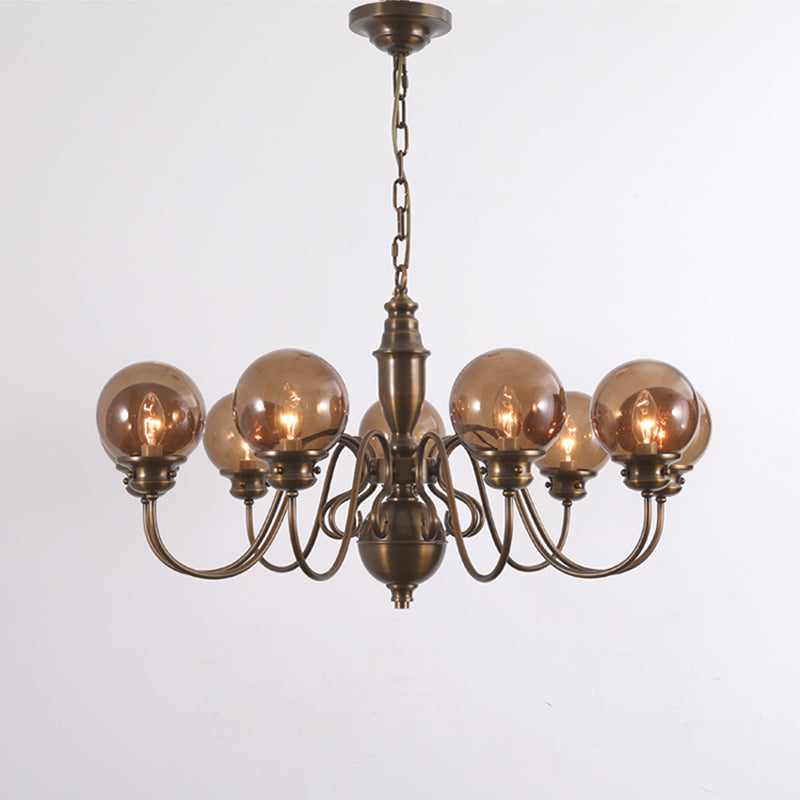 Ciphaen Postmodern Luxury Brass Glass Chandelier - Letslighting