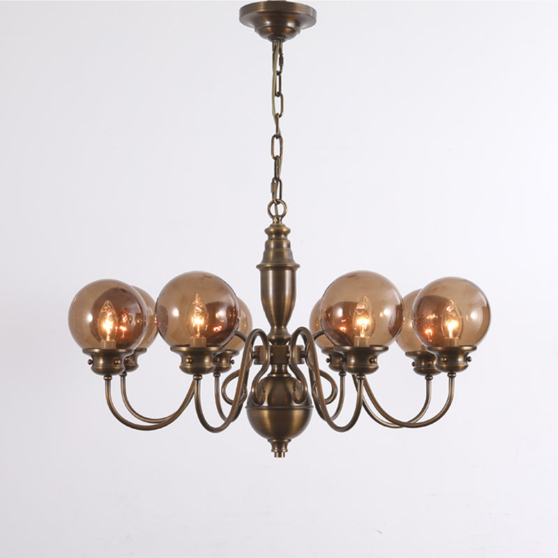Ciphaen Postmodern Luxury Brass Glass Chandelier - Letslighting