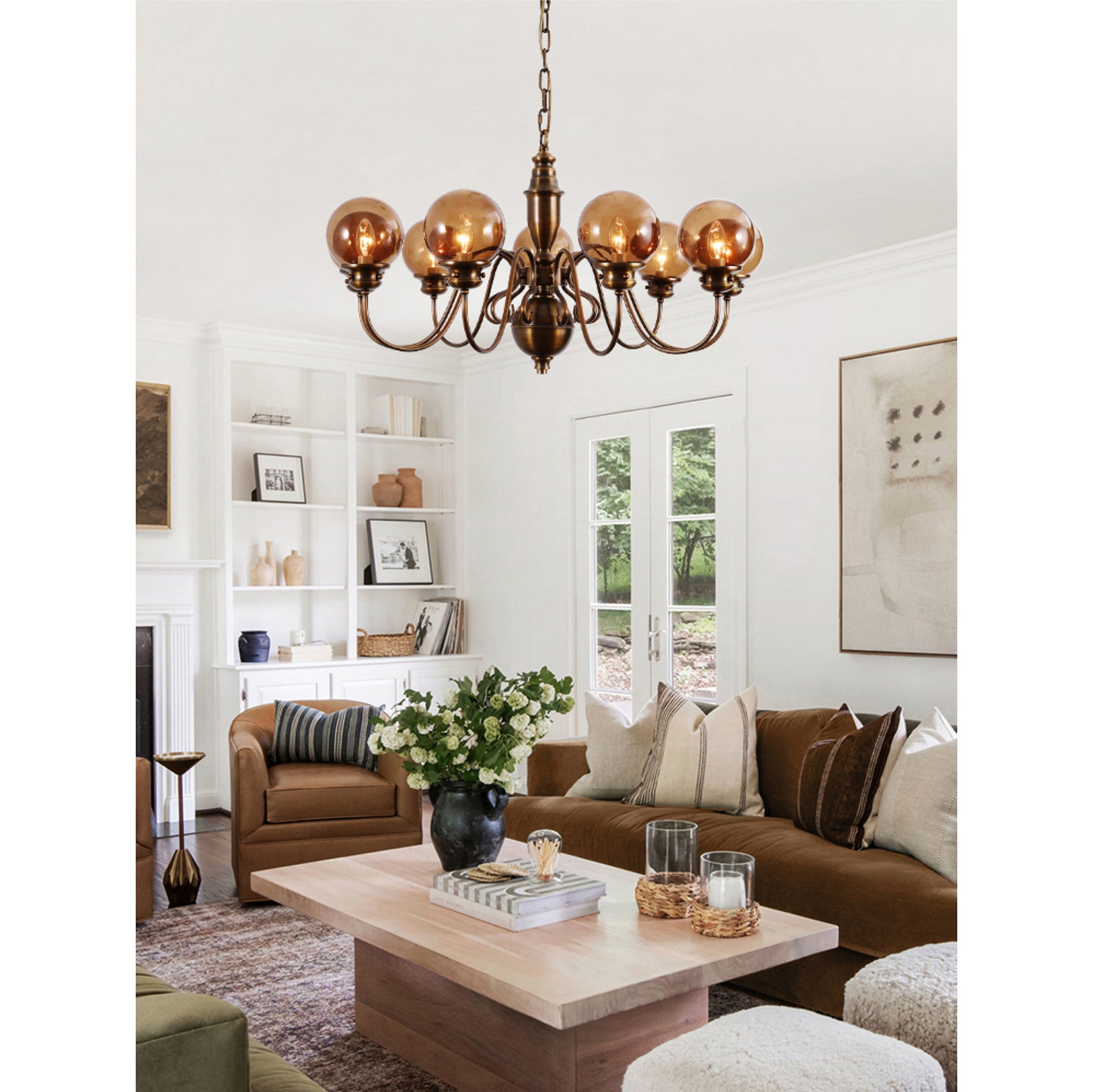 Ciphaen Postmodern Luxury Brass Glass Chandelier - Letslighting