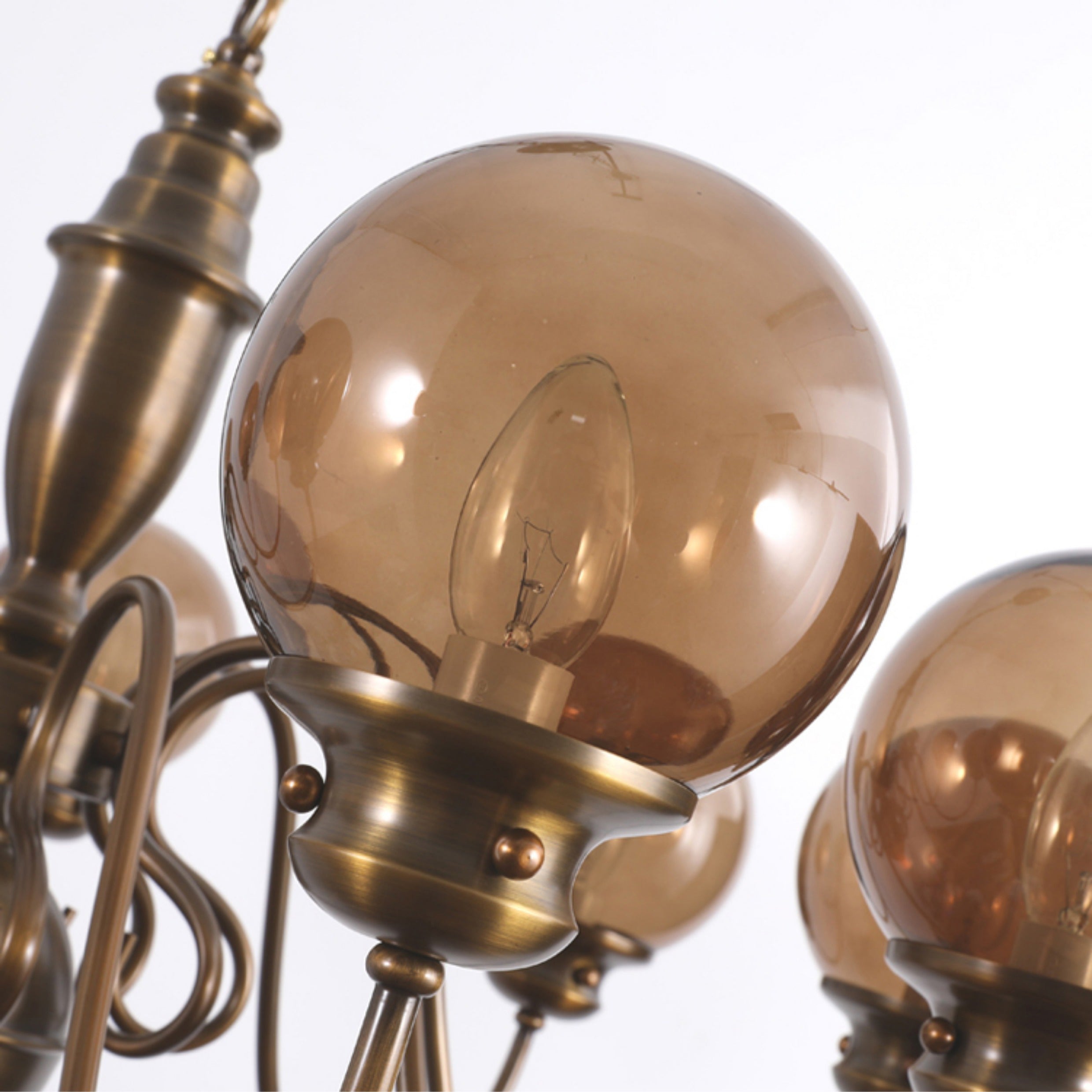 Ciphaen Postmodern Luxury Brass Glass Chandelier - Letslighting