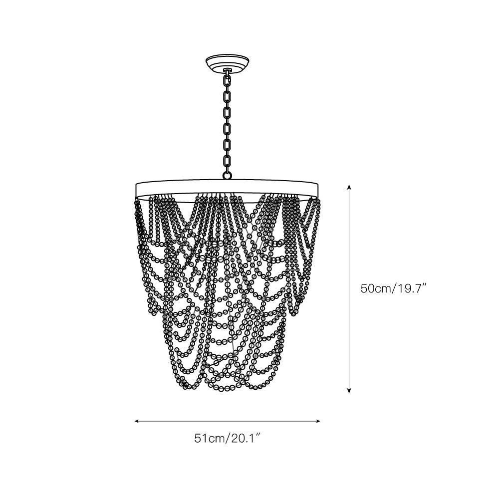 Ordore Postmodern Luxury Wooden Chandelier - Letslighting