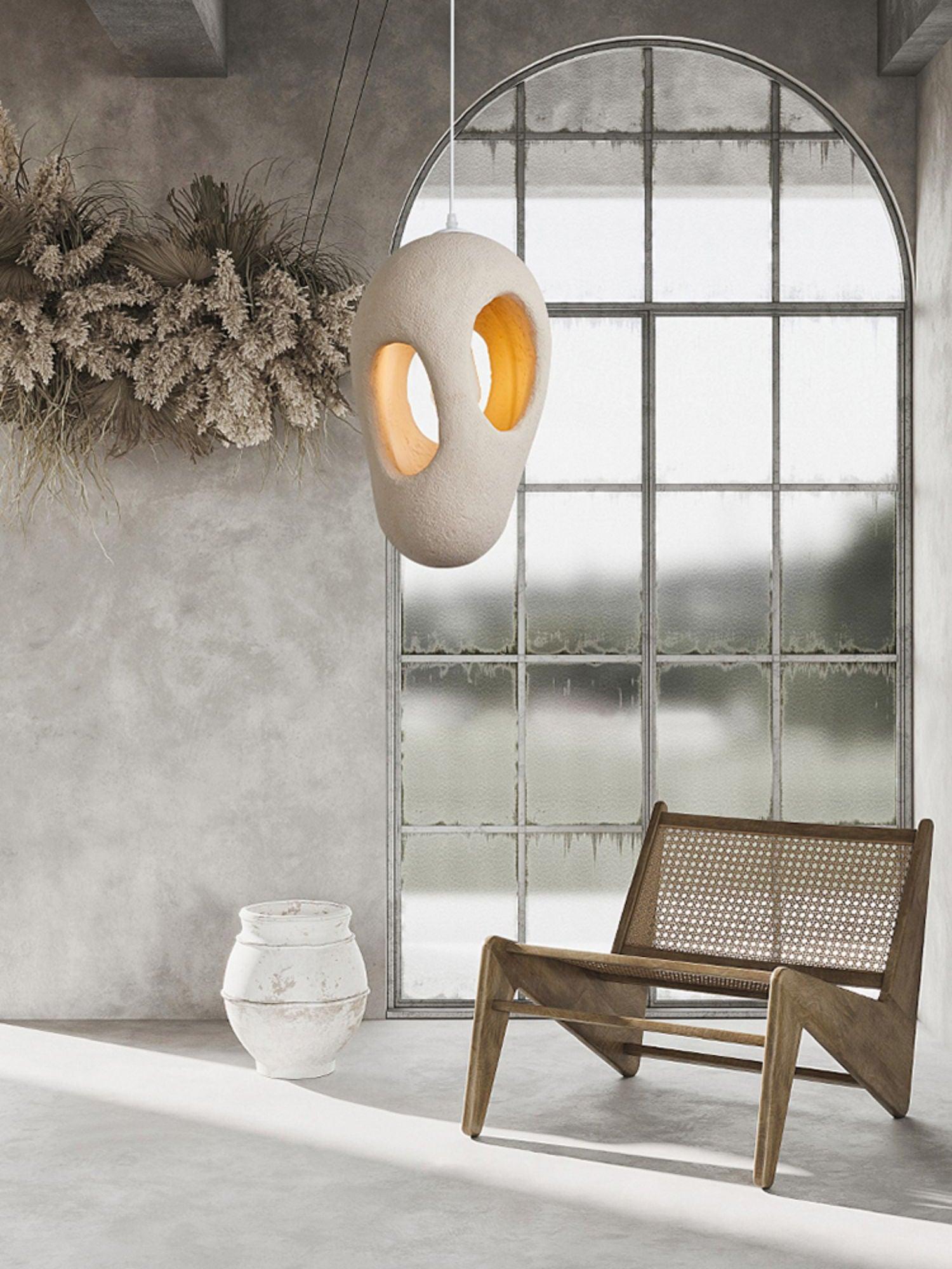 Elysire Beige Artistic Pendant Lamp - Letslighting