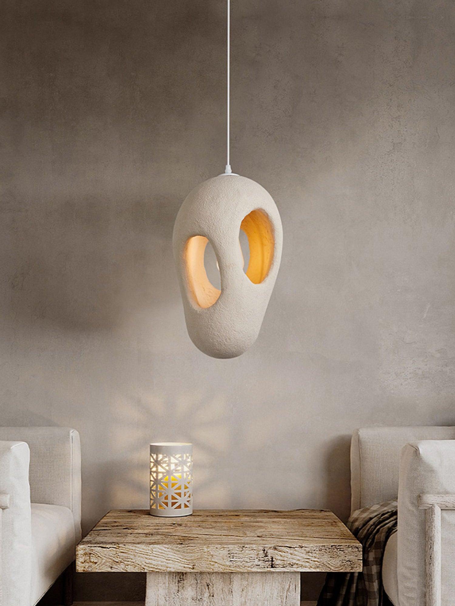 Elysire Beige Artistic Pendant Lamp - Letslighting