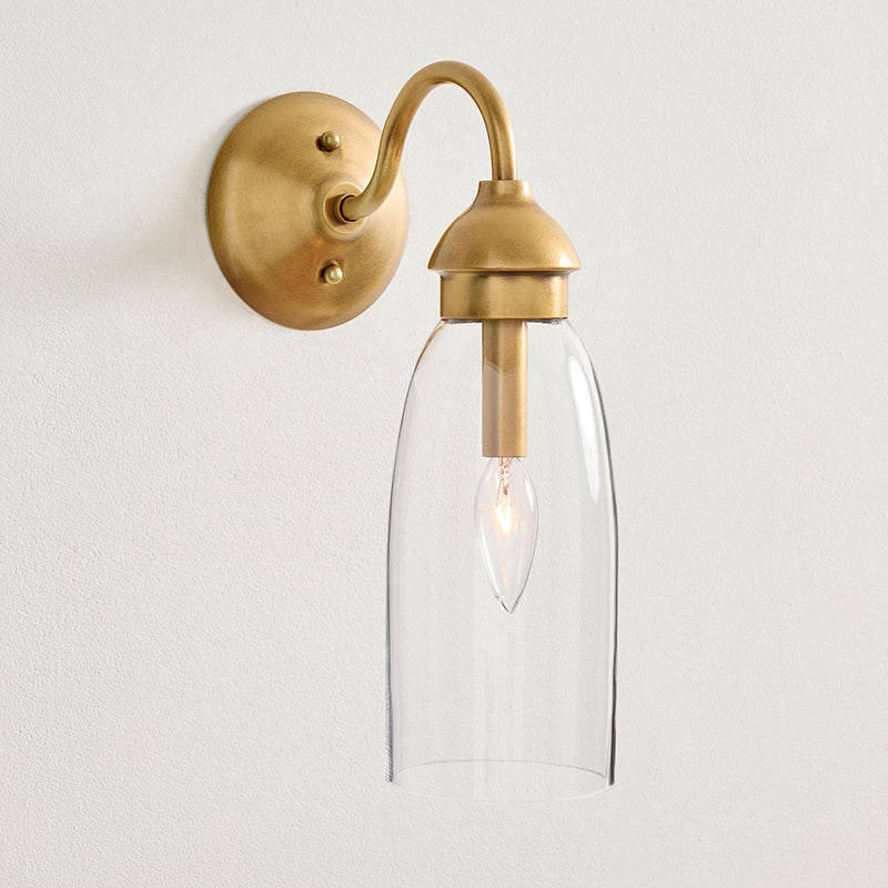 Nydoreth Modern Minimalist Copper Glass Wall Lamp - Letslighting