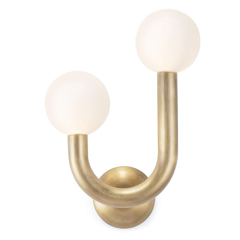Zoshaos Modern Minimalist Happy Brass Glass Wall Lamp - Letslighting
